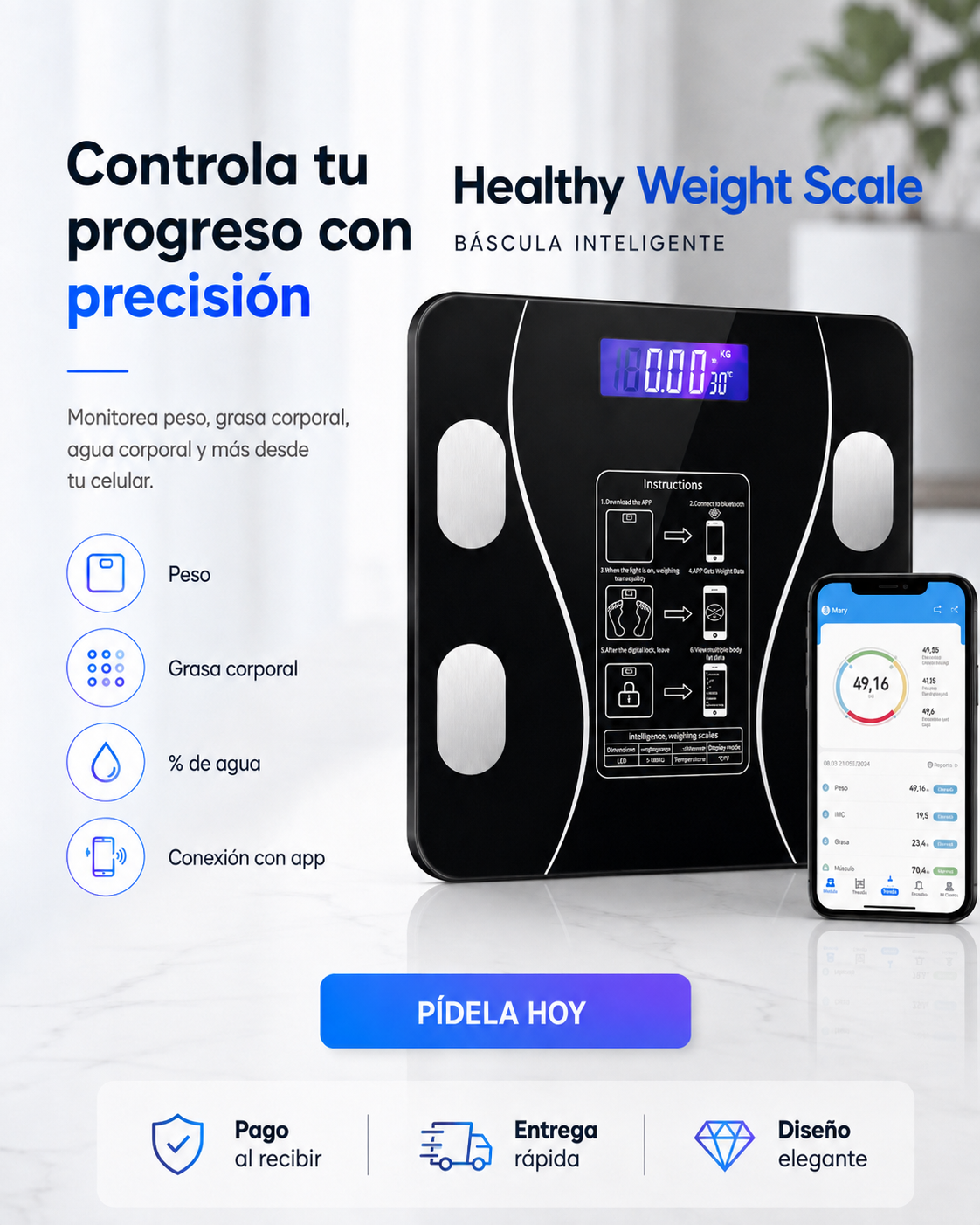 Healthy Weight Scale- Controla tu progreso más allá del peso